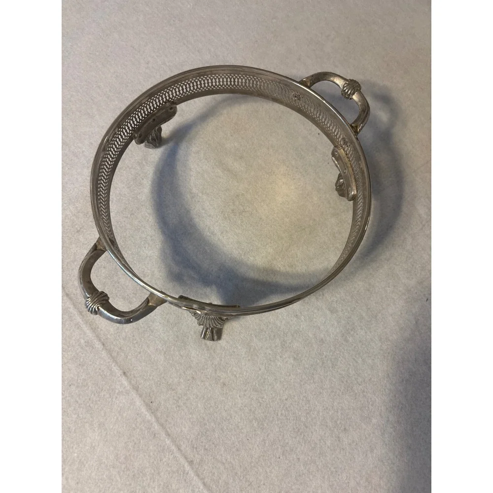 Vintage‎ metal cassrole dish holder addy carrier 9 inner ring